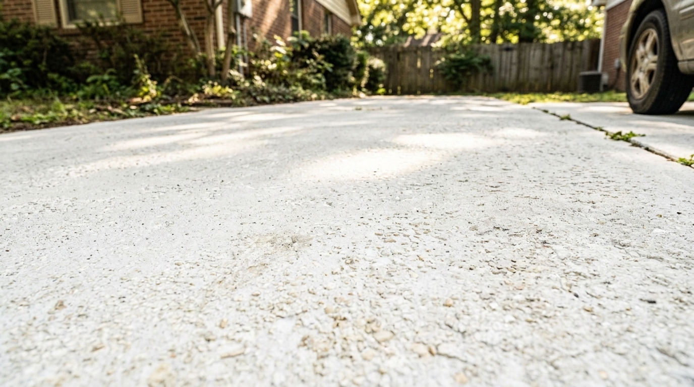 Clean surface after pressure washing