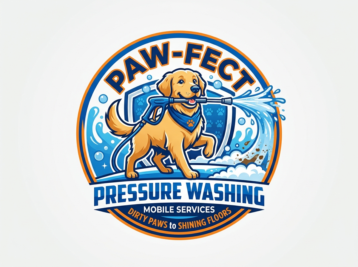 Paw-fect Pressure Washing Logo